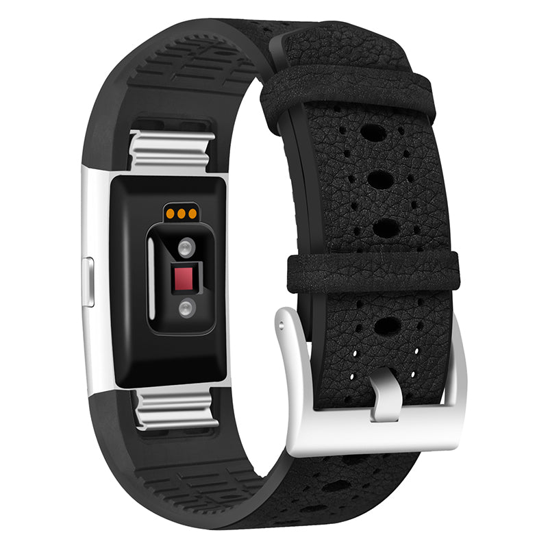 TPU+Cowhide Leather Breathable Adjustable Wrist Strap Replacement Smart Watch Band for Fitbit Charge 2 Charge 2 HR TPU+Cowhide Leather Breathable Adjustable Wrist Strap Replacement Smart Watch Band for Fitbit Charge 2 Charge 2 HR